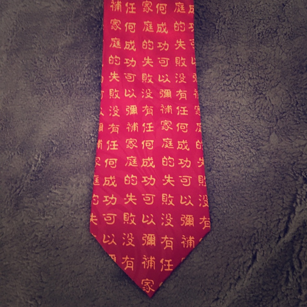 Men’s Chinese Inspirational Asian Symbol Neck Tie